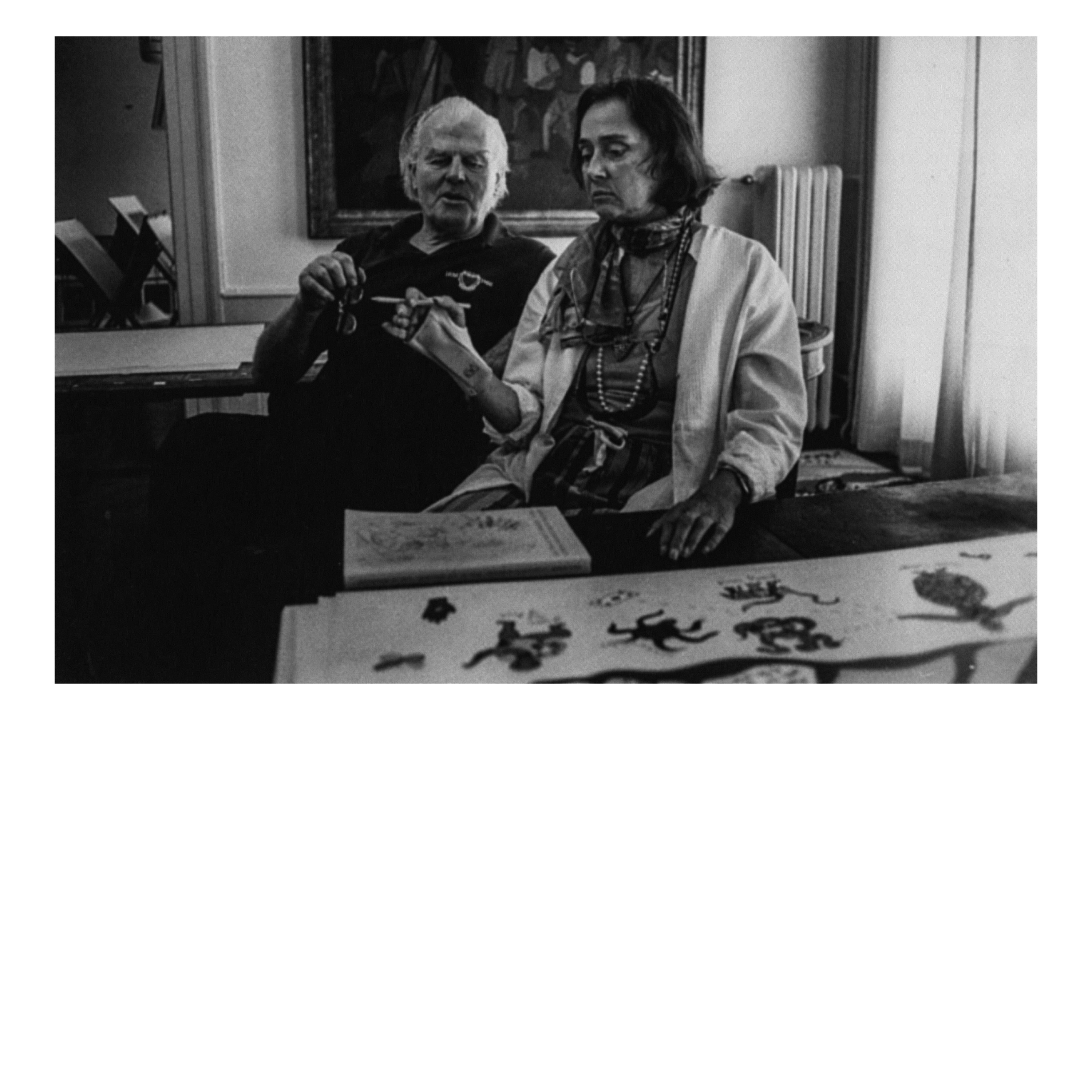 Eberhard W. Kornfeld mit Niki de Saint Phalle 1995