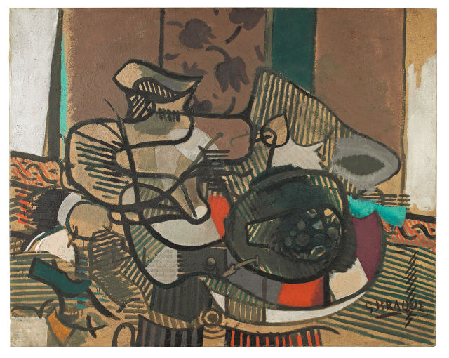 Georges Braque  : Nature morte au grand Vase , 1955-1960 