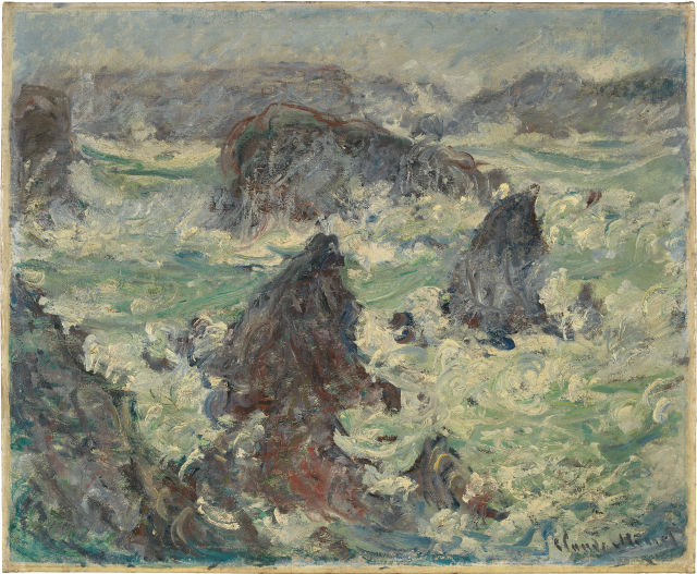 Claude Monet  : Tempête sur les Côtes de Belle-Île , 1886 