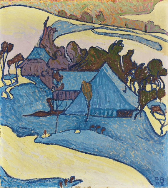 Cuno Amiet  : Winterlandschaft , 1908 