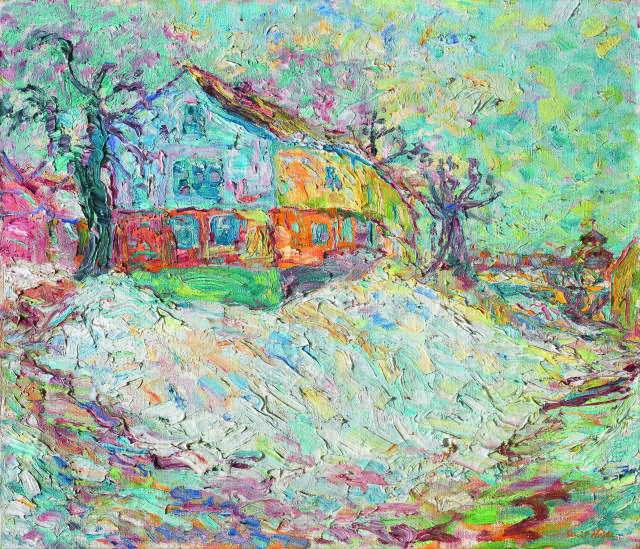 Emil Nolde  : Haus im Schnee in Cospeda , 1908 