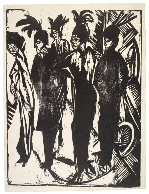 Ernst Ludwig Kirchner  : Fünf Kokotten - Berlin , 1914 