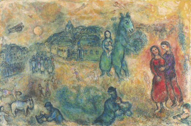 Marc Chagall : Le village en fête, 1981 