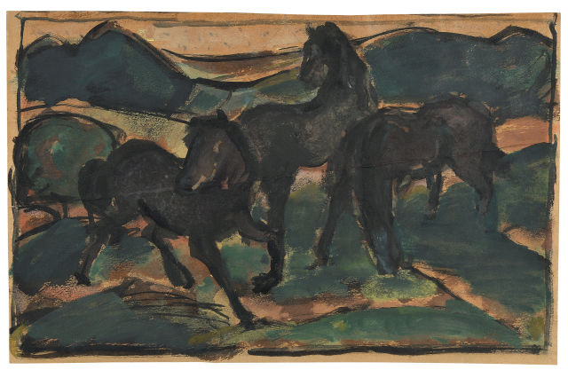 Franz Marc : Pferde auf der Weide. I, 1910 
