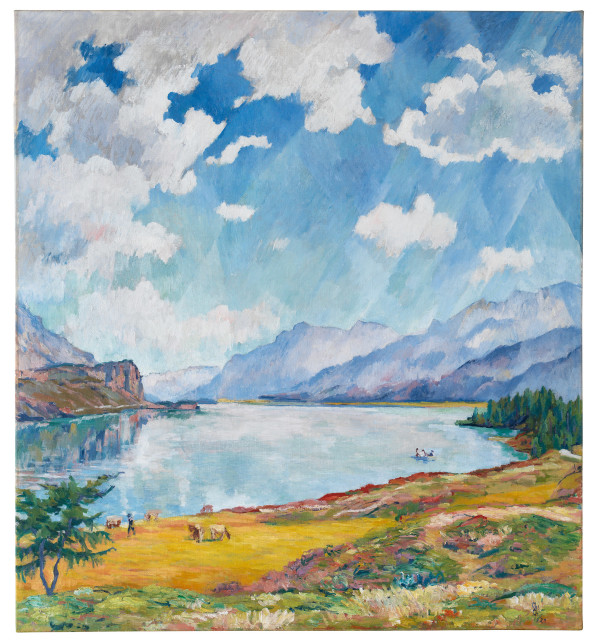 Giovanni Giacometti  : Blick auf den Silsersee , 1923 