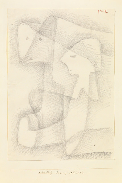 Paul Klee : Streng behütet, 1934 - Werknummer 1934 M 17 (1934.77) 
