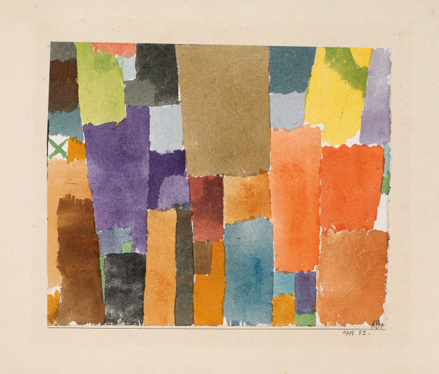 Paul Klee  : Grünes X links oben , 1915 - Werknummer 1915.52  