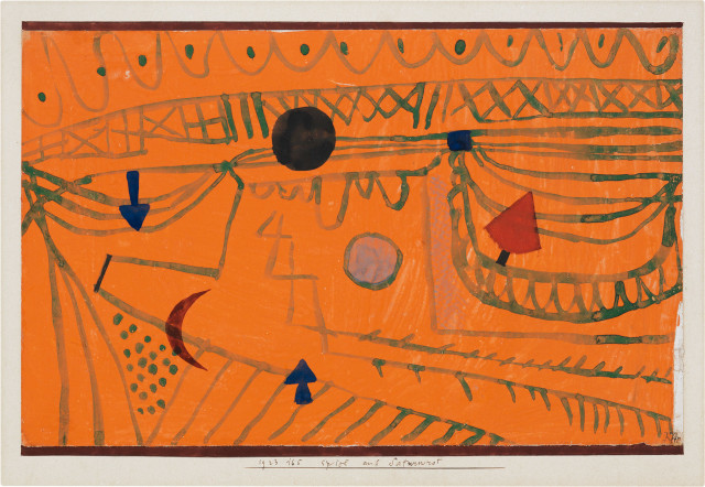 Paul Klee  : Spiel auf Saturnrot , 1923 - Werknummer 1923.165 