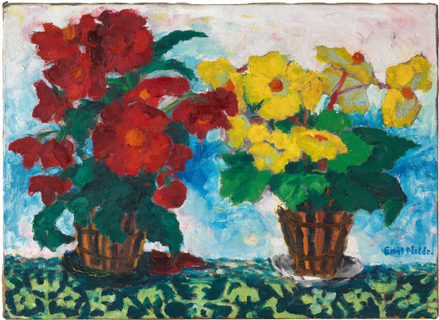 Emil Nolde  : Begonien (Rot und Gelb) , 1929 