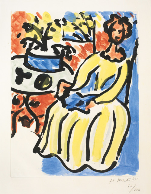 Henri Matisse : Marie-José en robe jaune, 1950 