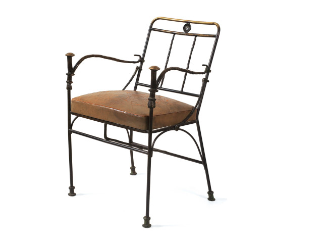 Diego Giacometti  : Zwei Fauteuils, an den Armlehnen vorne mit  ..., Vor 1963 
