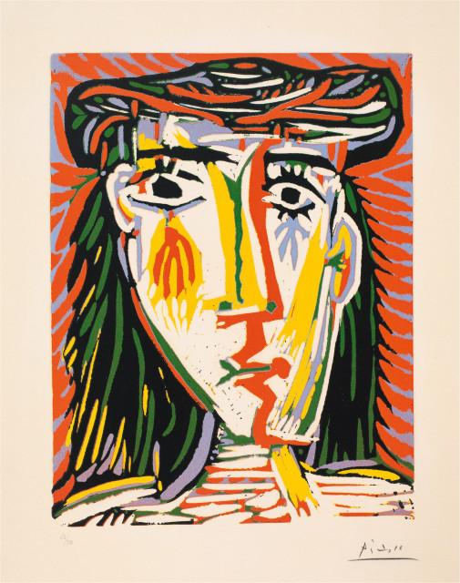 Pablo Picasso : Jacqueline au chapeau de paille, 16. Januar 1962 