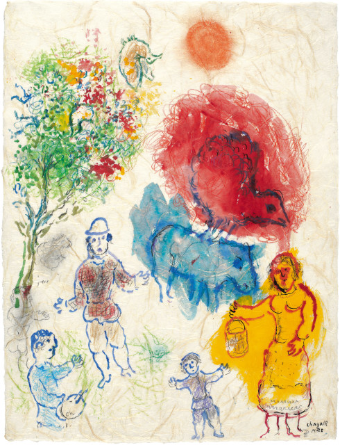 Marc Chagall : Idylle à la campagne, Um 1976 