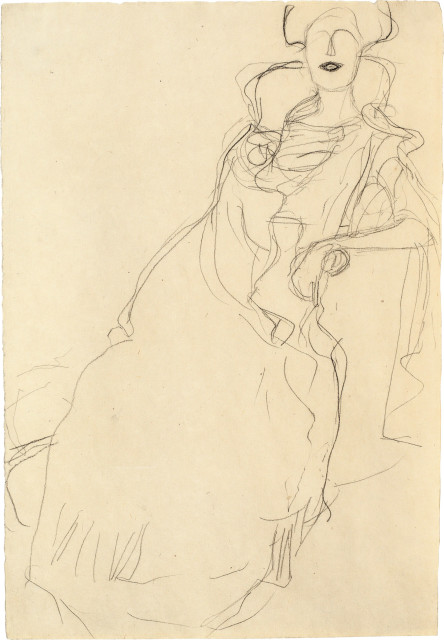 Gustav Klimt  : Adele Bloch-Bauer, in der Diagonale sitzend , 1903 