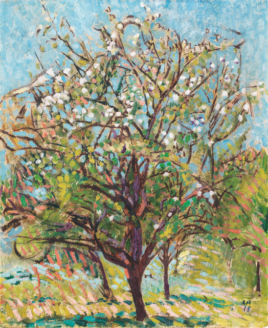 Cuno Amiet : Blühender Obstbaum, 1918 