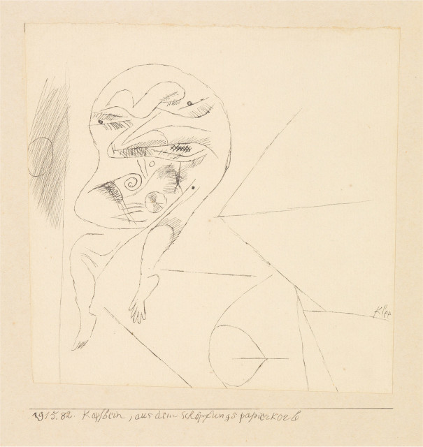 Paul Klee : Kopfbein, aus dem Schöpfungspapierkorb, 1915 - Werknummer 1915.82 