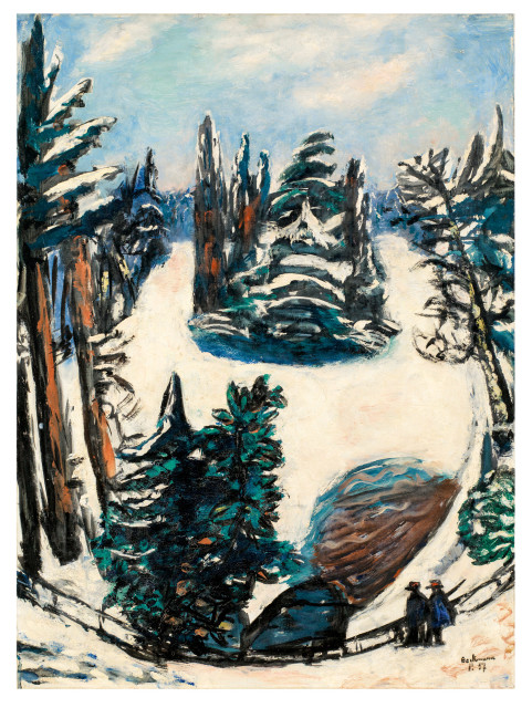 Max Beckmann  : Le Lac im Winter - Bois de Boulogne im  ..., 1939 