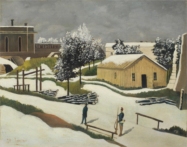 Henri Rousseau  : Paysage de neige , Kurz vor 1900 