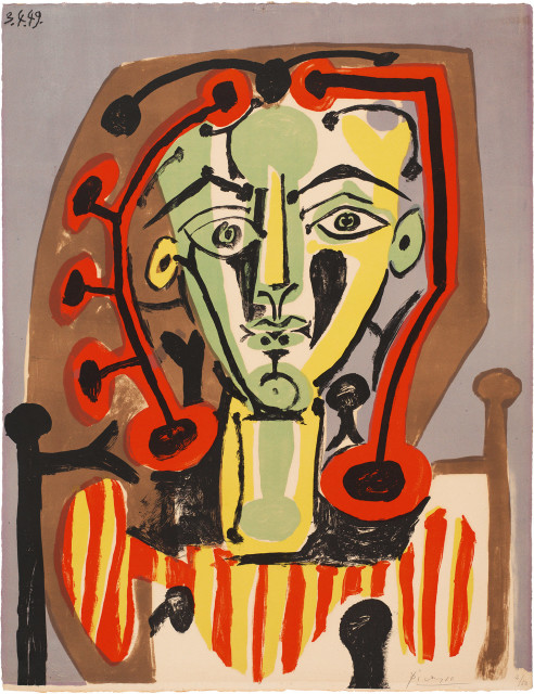 Pablo Picasso : Figure au corsage rayé, 3. April 1949 