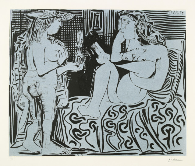 Pablo Picasso : Deux femmes avec vase à fleurs, 27. September 1959 