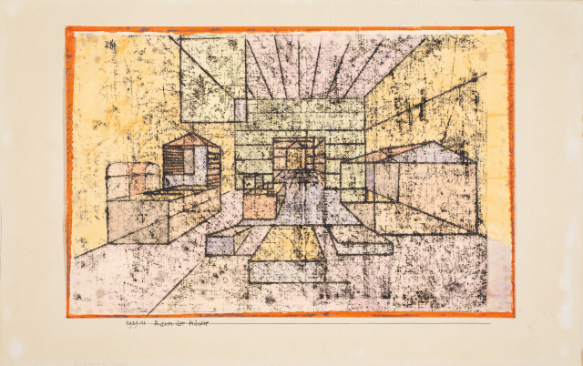 Paul Klee  : Raum der Häuser , 1921 - Werknummer 1921.13 