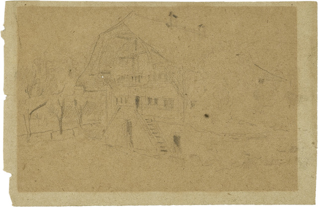 Albert Anker : Bauernhaus, Ca. 1892. 