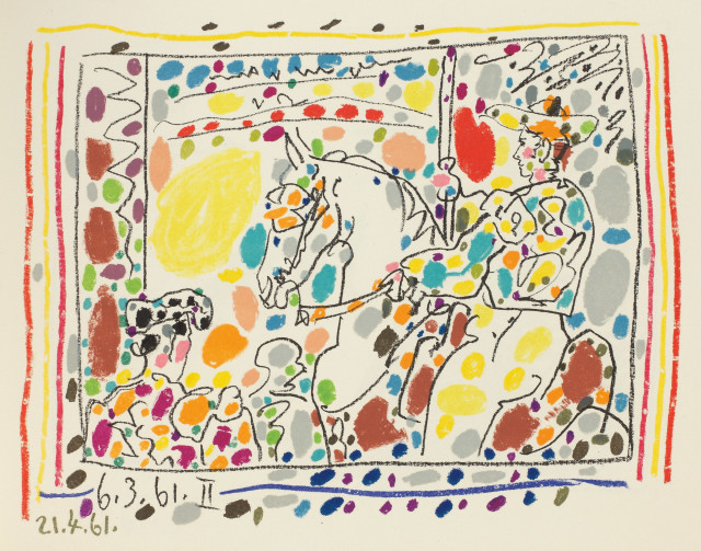 Pablo Picasso  : Jaime Sabartés. A los toros mit Picasso , 1961. 