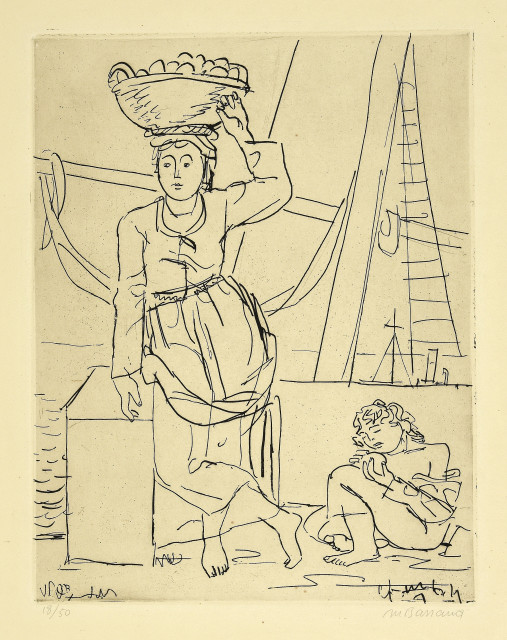 Maurice Barraud : La porteuse d'oranges. - Les fillettes de ...,  