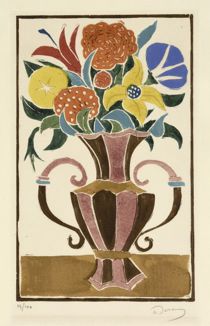 André Derain : Bouquet de fleurs dans un vase, Um 1945-1948. 