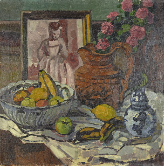 Charles Dufresne : Nature morte aux fruits, à la cruche à ...,  