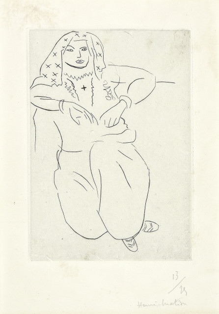 Henri Matisse : Orientale, tatouage en croix sur la poitrine, 1929. 