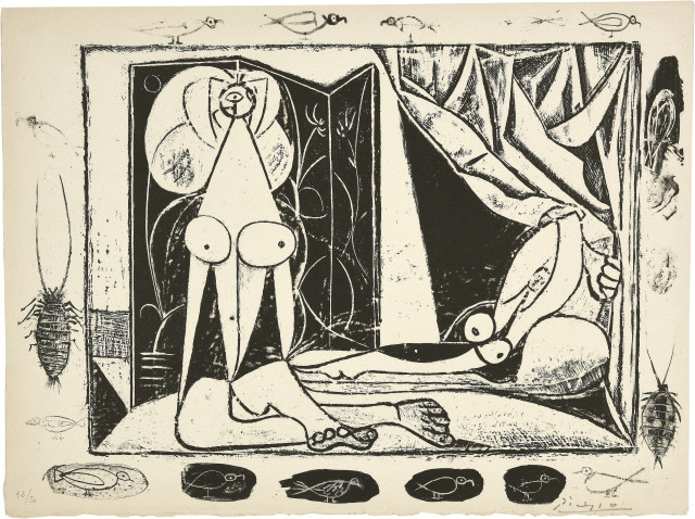 Pablo Picasso  : Les deux femmes nues , 12. Februar 1946. 