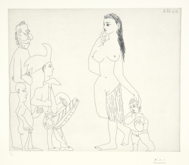 Pablo Picasso : Vénus et l'amour, dans le style 'Bon ..., Mougins, 15. Juni 1968. 
