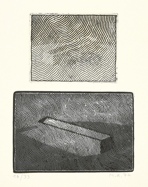 Markus Raetz : Zwei Tröge. - Soundso. - Il tonto sulla ..., 1974-1975, 1977. 
