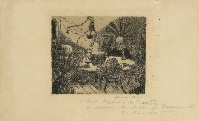 James Ensor  : Le Roi peste , 1895. 