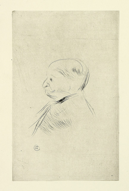 Henri de Toulouse-Lautrec  : Charles Maurin. - Portrait d'un homme , 1898. 