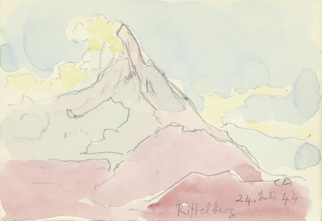 Cuno Amiet : Matterhorn in Wolken, 1944. 