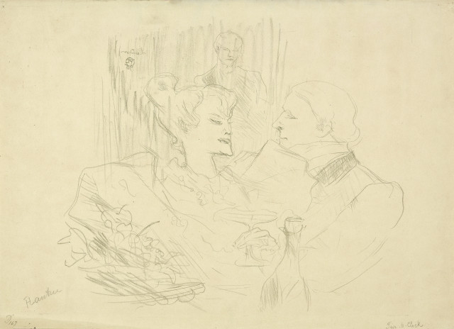 Henri de Toulouse-Lautrec : Souper à Londres, 1896. 