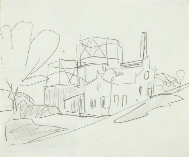 Ernst Ludwig Kirchner : Gasometer in Dresden, Um 1910. 