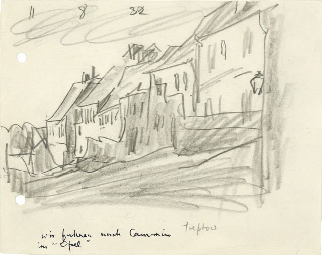 Lyonel Feininger : Häuser in Treptow, 11. August 1932. 