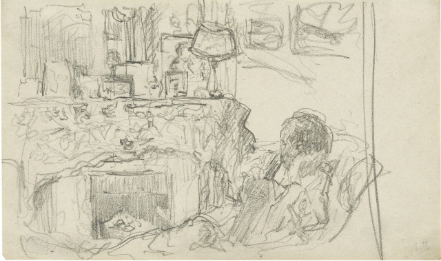 Édouard Vuillard : Weibliches Bildnis am Cheminée in der ..., Um 1920. 