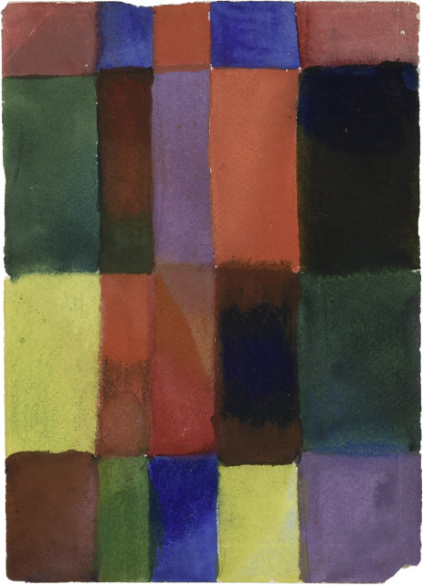 August Macke  : Farbstudie - Farbenkomposition , 1913. 