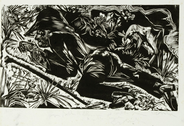 Ernst Ludwig Kirchner : Liegender Hirte, 1918. 