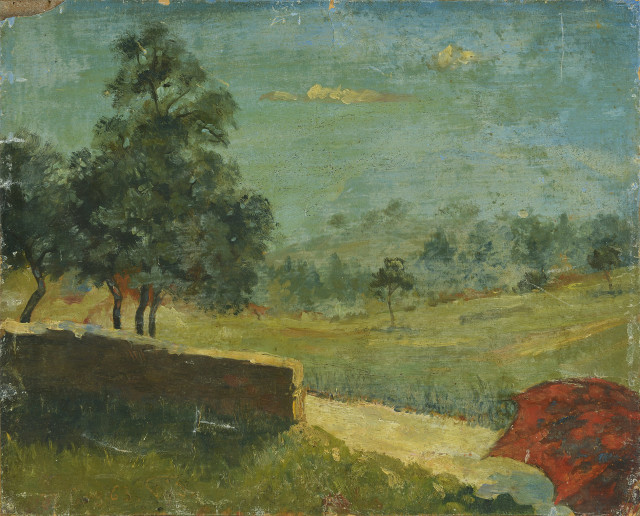 Frank Buchser : Willisauer Hügellandschaft, 22. August 1863. 