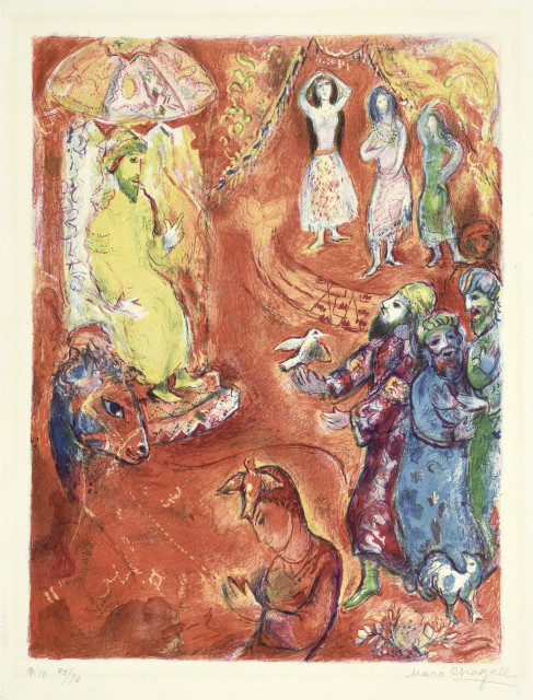Marc Chagall : Now the King loved science and geometry and ..., 1948. 