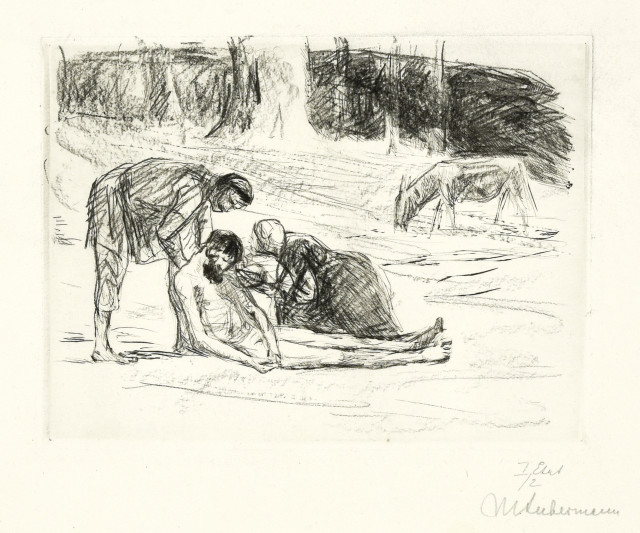 Max Liebermann  : Der barmherzige Samariter , 1915. 