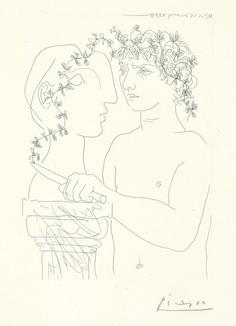 Pablo Picasso : Jeune sculpteur finissant un plâtre, 1933. 