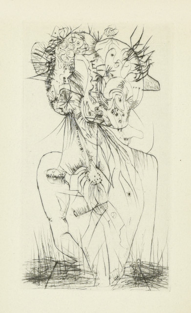 Wols (Alfred Otto Wolfgang Schulze)  : Jean-Paul Sartre. Visages - Avec 4 pointes-s ..., 1948. 