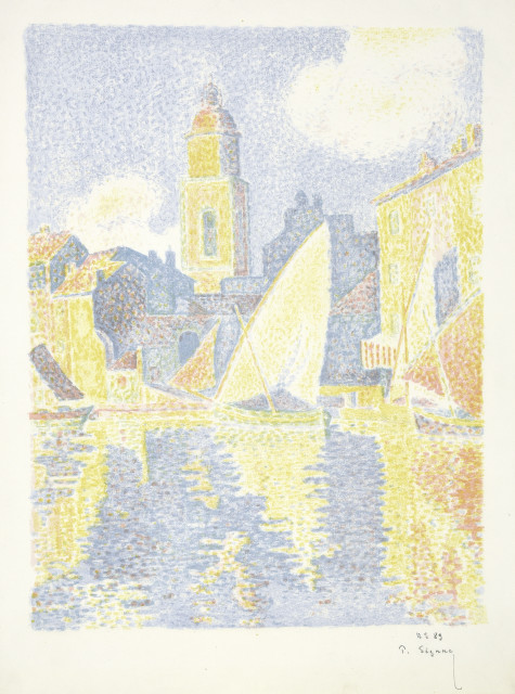 Paul Signac  : Saint-Tropez: Le Port , 1897-1898. 