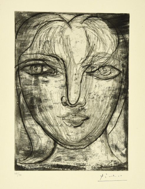 Pablo Picasso : Portrait de Marie-Thérèse de face, 4. Februar 1934. 